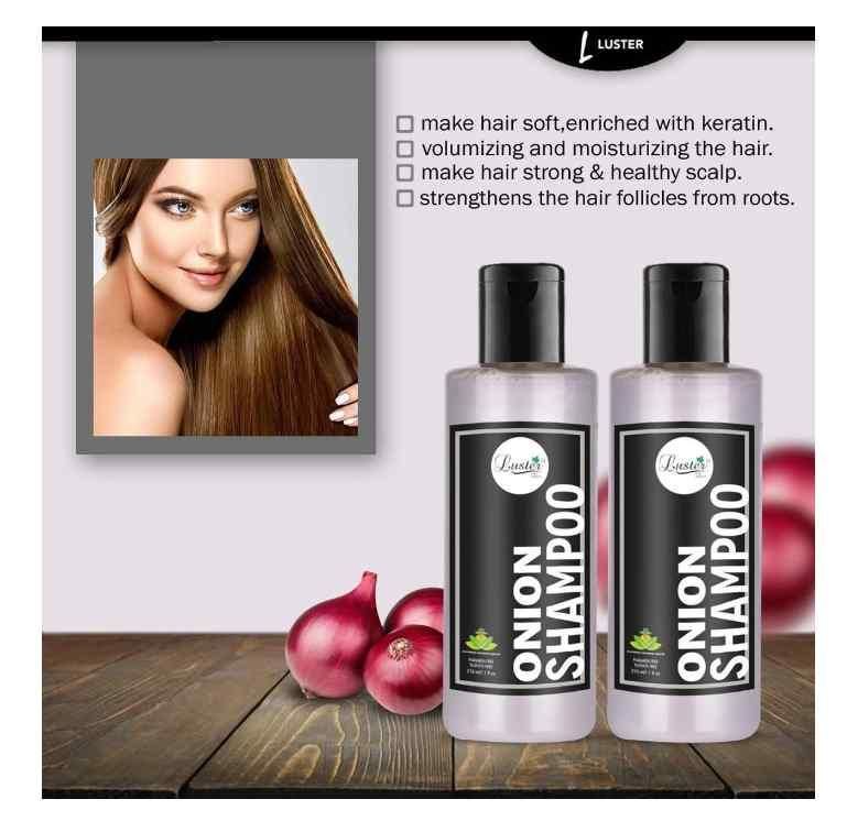 Onion Oil Shampoo For Dry and Frizzy Hair 210 ml (Pack of 2)