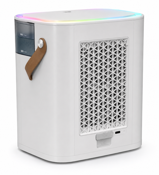 Personal Mini Air Cooler With Mist Spray & LED Light