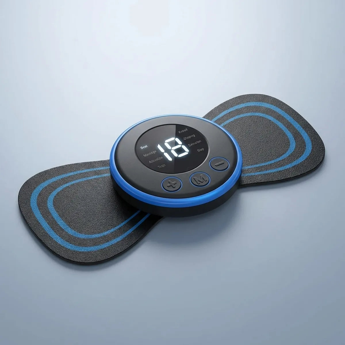 Black Abs Plastic Mini Ems Butterfly Massager For Muscle Relaxation And Body Pain Relief