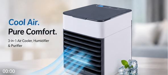 ❄️ Portable Mini Air Cooler with Humidifier & Air Purifier