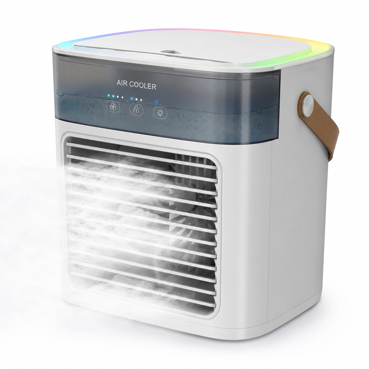 Personal Mini Air Cooler With Mist Spray & LED Light